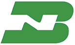 The letters B N in bold green print